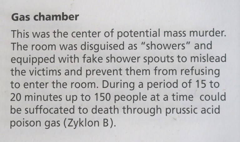 gas chamber sign